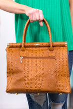 Load image into Gallery viewer, Country Girl Dreamin&#39; Brown Cow Hide Tan Leather Purse
