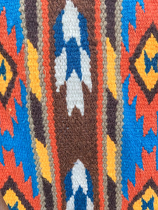 *071219 Country Take Me Away Aztec Printed Saddle Bag in Teal